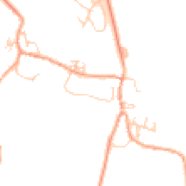 Daytime road noise heatmap for ME19 6BY