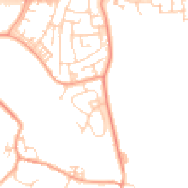 Daytime road noise heatmap for ME19 6DE