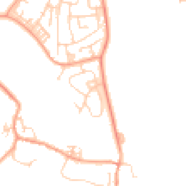 Daytime road noise heatmap for ME19 6DQ