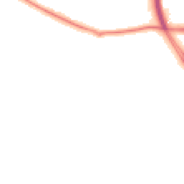 Night-time road noise heatmap for ME19 6FE