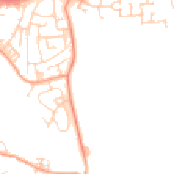 Daytime road noise heatmap for ME19 6GF