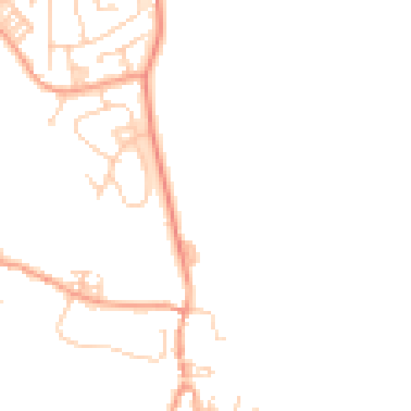 Daytime road noise heatmap for ME19 6GL