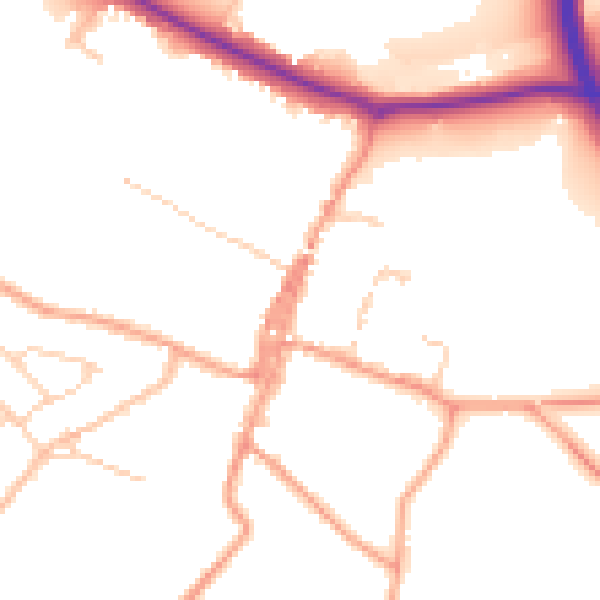 Daytime road noise heatmap for ME19 6QH