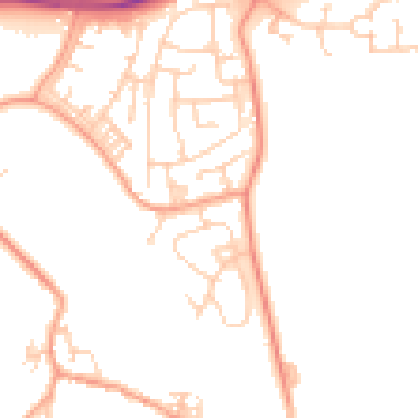 Daytime road noise heatmap for ME19 6RU