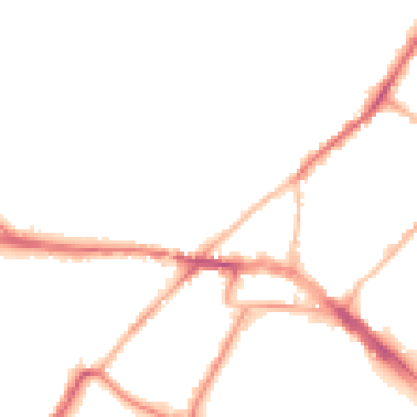 Night-time road noise heatmap for ME2 3EJ