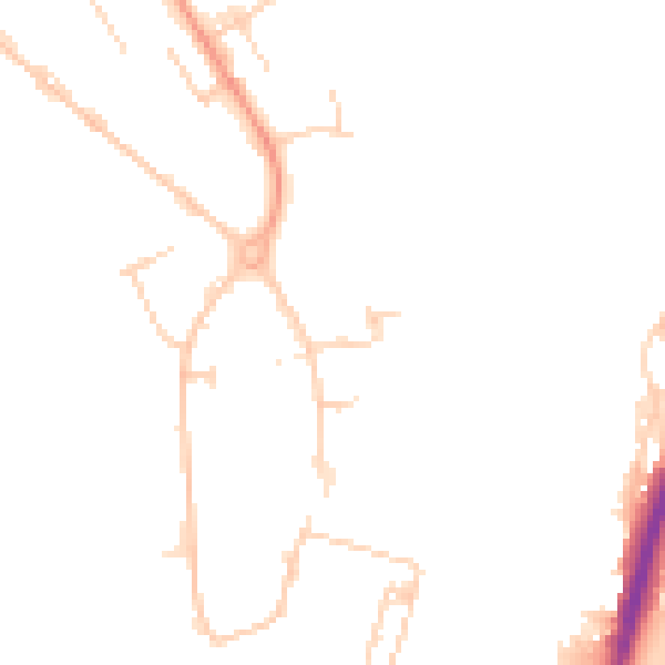 Daytime road noise heatmap for ME2 4QP