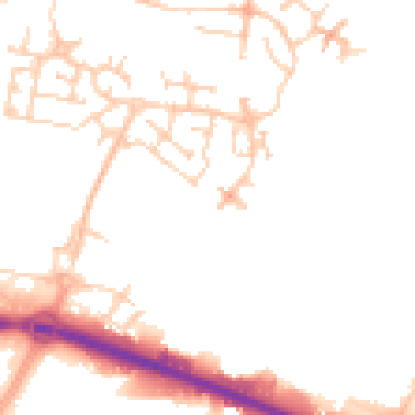 Daytime road noise heatmap for ME4 3HB