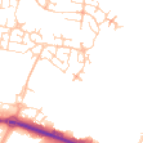 Daytime road noise heatmap for ME4 3HN