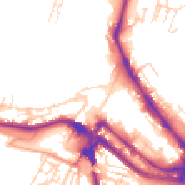 Daytime road noise heatmap for ME4 4HA