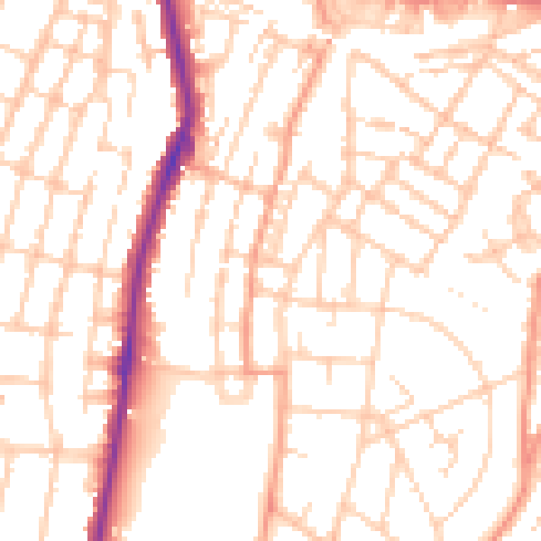 Daytime road noise heatmap for ME4 5SN