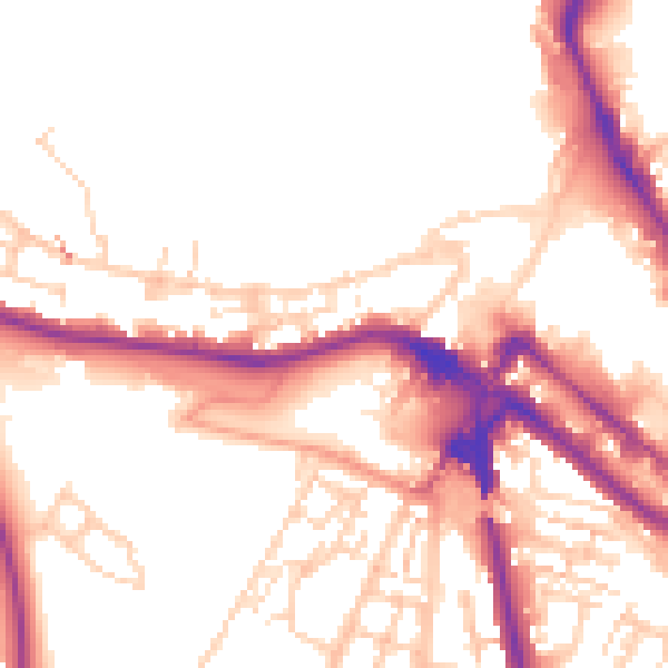 Daytime road noise heatmap for ME4 6BB