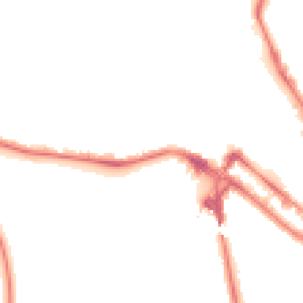 Night-time road noise heatmap for ME4 6BB