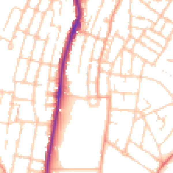 Daytime road noise heatmap for ME4 6HG