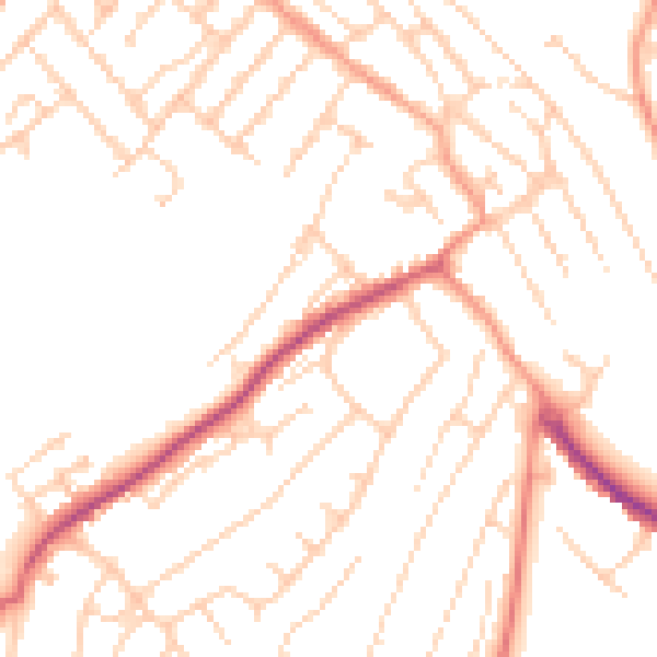 Daytime road noise heatmap for ME5 0AB
