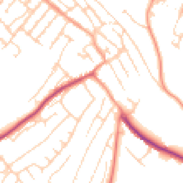 Daytime road noise heatmap for ME5 0AH