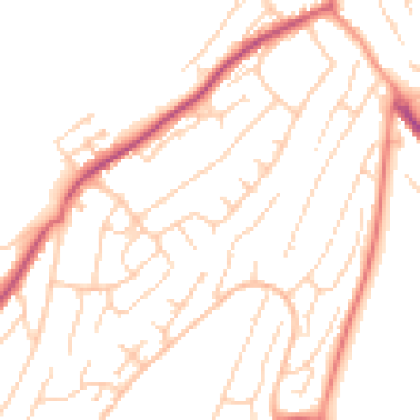 Daytime road noise heatmap for ME5 0AL