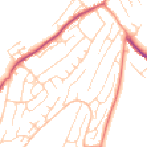 Daytime road noise heatmap for ME5 0AN