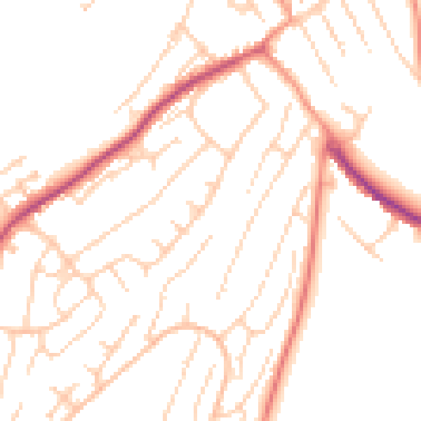 Daytime road noise heatmap for ME5 0AP