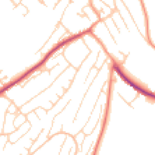 Daytime road noise heatmap for ME5 0AR