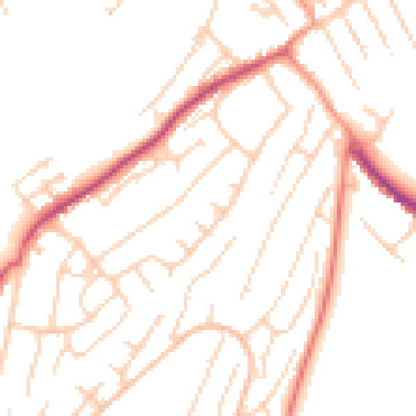 Daytime road noise heatmap for ME5 0AY
