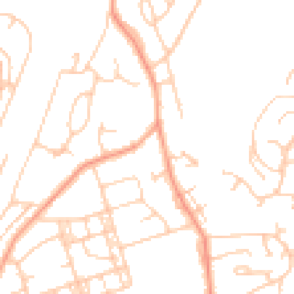 Daytime road noise heatmap for ME5 0AZ