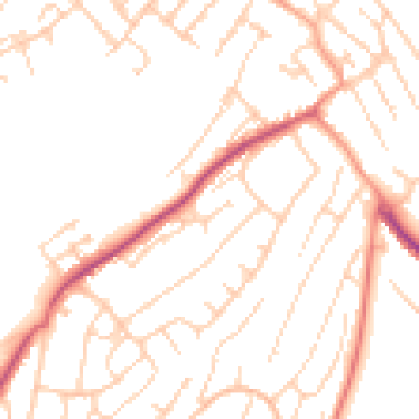Daytime road noise heatmap for ME5 0BL