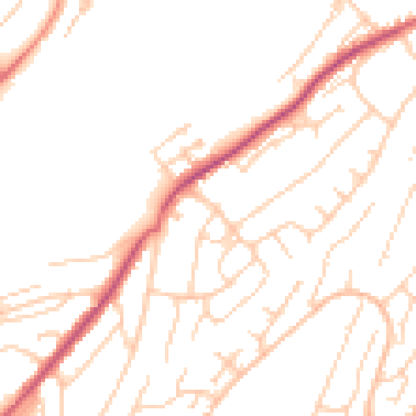 Daytime road noise heatmap for ME5 0BY