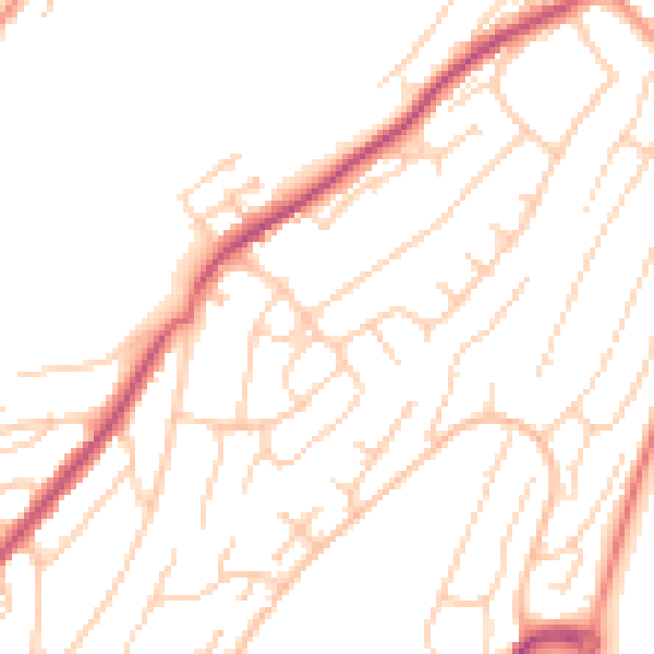 Daytime road noise heatmap for ME5 0DA