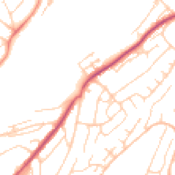 Daytime road noise heatmap for ME5 0DB