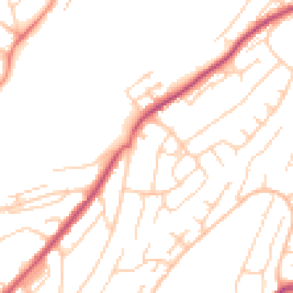 Daytime road noise heatmap for ME5 0DD