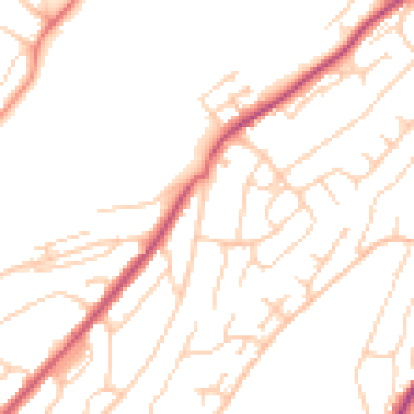Daytime road noise heatmap for ME5 0DE
