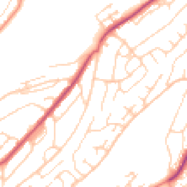 Daytime road noise heatmap for ME5 0DF