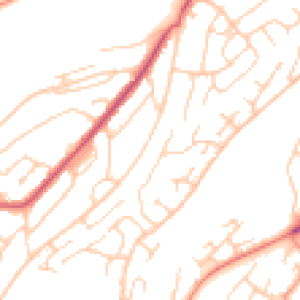 Daytime road noise heatmap for ME5 0DG