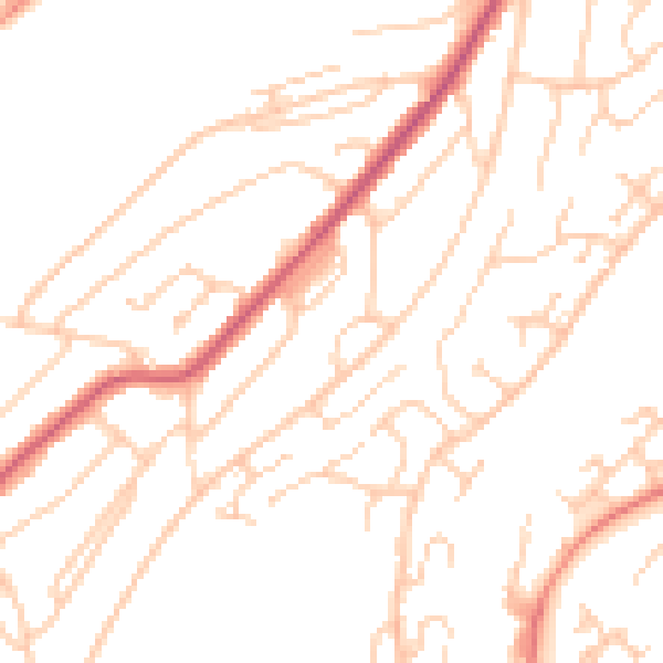 Daytime road noise heatmap for ME5 0DJ