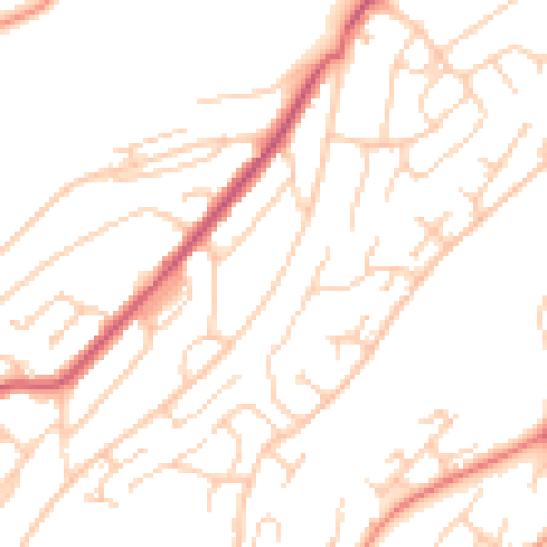Daytime road noise heatmap for ME5 0DL
