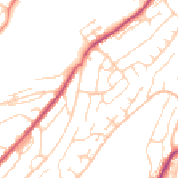 Daytime road noise heatmap for ME5 0DP