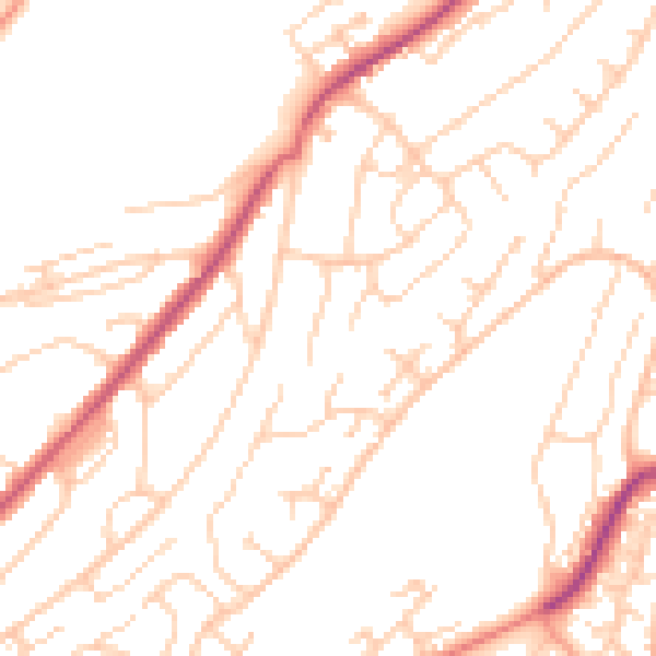 Daytime road noise heatmap for ME5 0DR