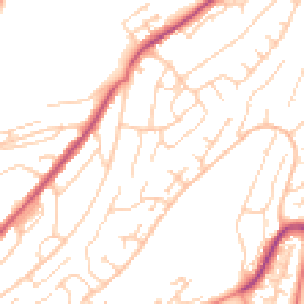 Daytime road noise heatmap for ME5 0DT