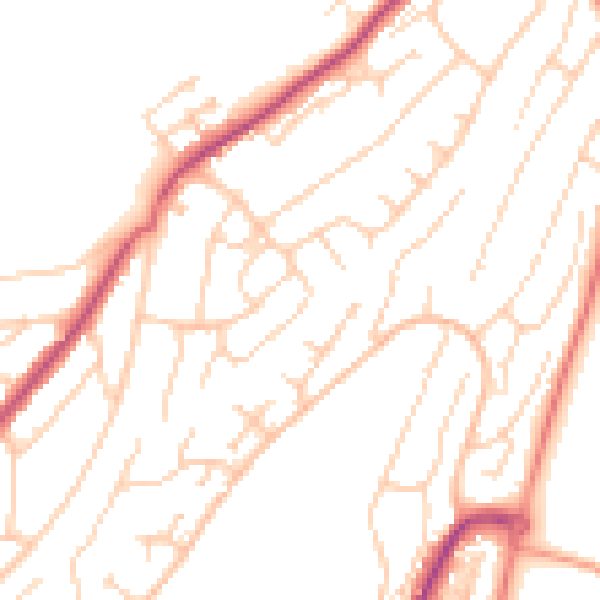 Daytime road noise heatmap for ME5 0DU
