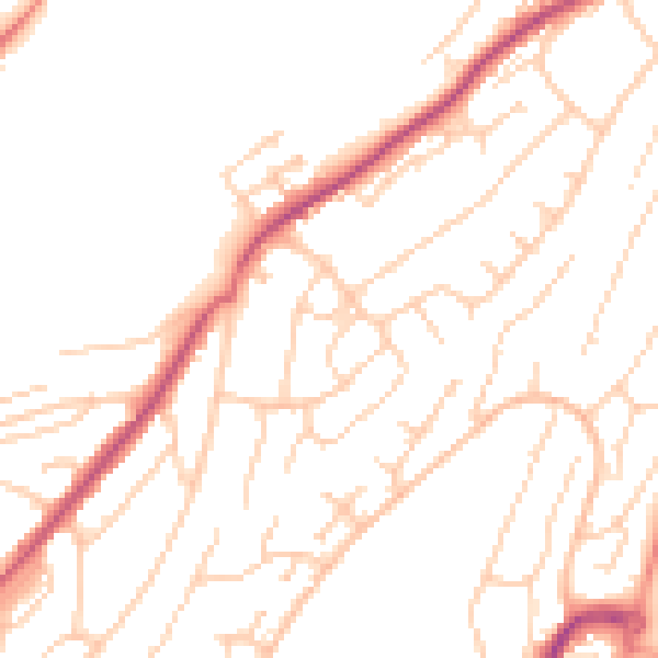 Daytime road noise heatmap for ME5 0EA