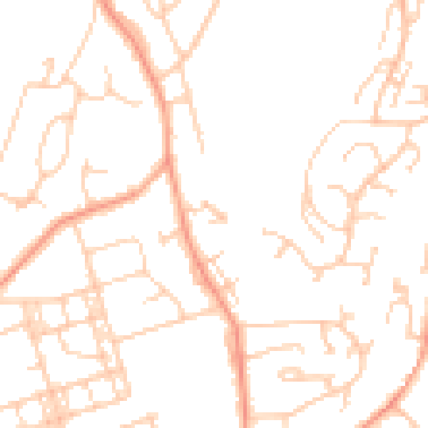 Daytime road noise heatmap for ME5 0FB