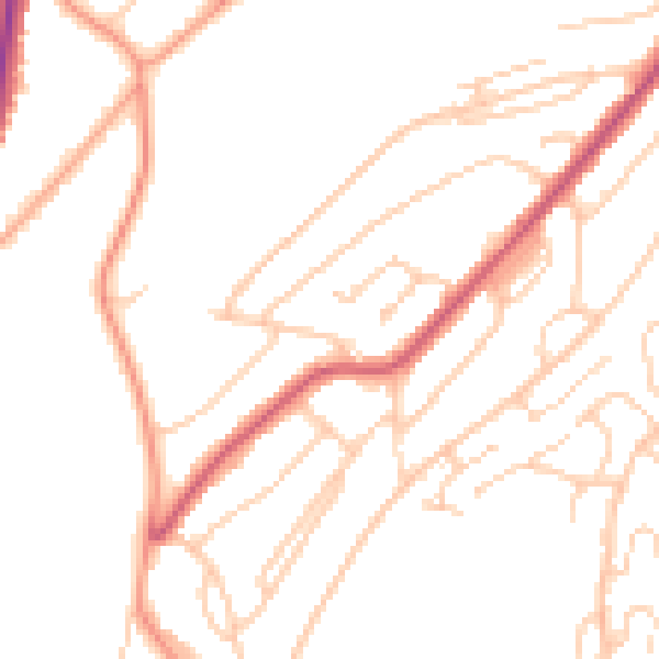 Daytime road noise heatmap for ME5 0HL