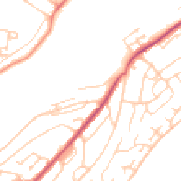 Daytime road noise heatmap for ME5 0HT