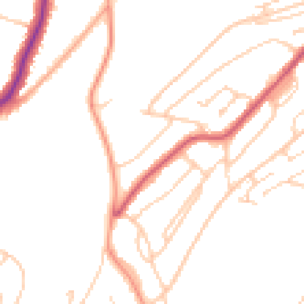 Daytime road noise heatmap for ME5 0HZ
