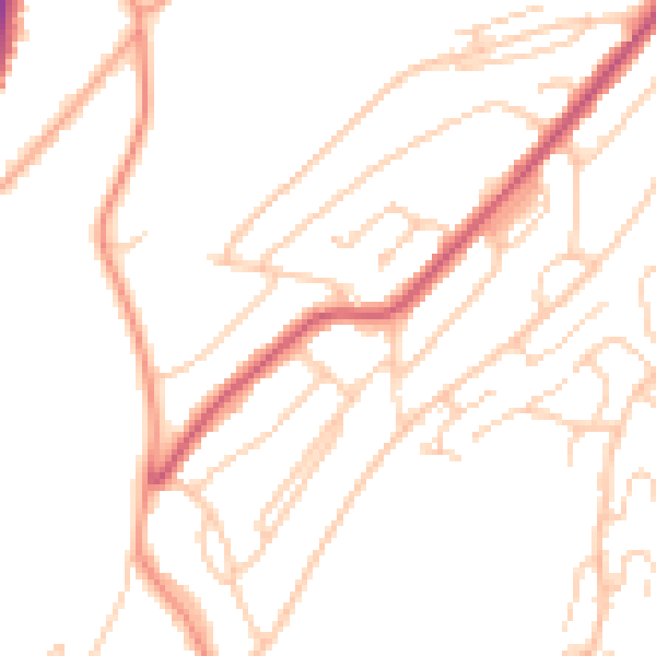 Daytime road noise heatmap for ME5 0JQ