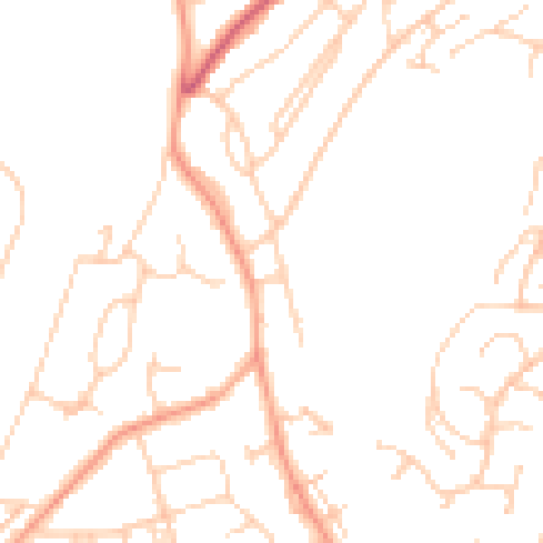Daytime road noise heatmap for ME5 0LG