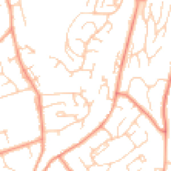 Daytime road noise heatmap for ME5 0NN