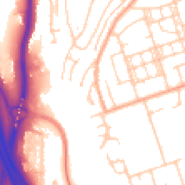 Daytime road noise heatmap for ME5 0PJ