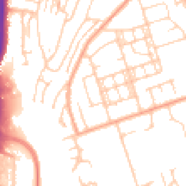 Daytime road noise heatmap for ME5 0QG