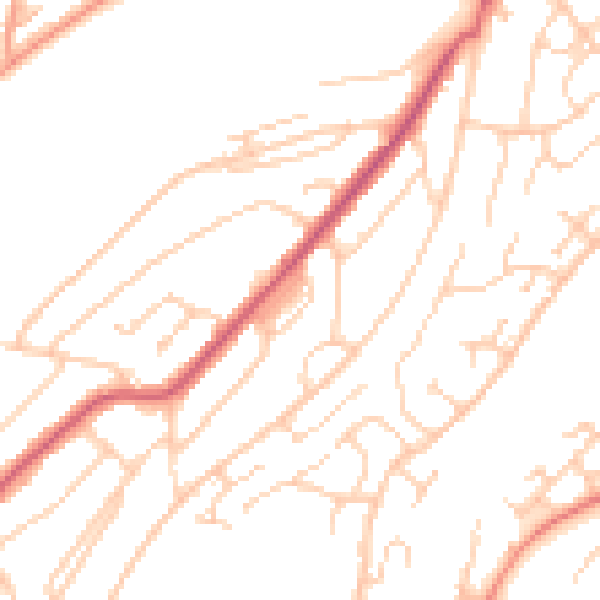 Daytime road noise heatmap for ME5 0SW